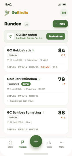 Rundenliste mit Scores